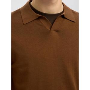 Selected Homm Merino Wool Open Polo Shirt